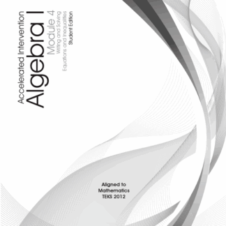 Accelerated Intervention, Algebra I: Module 4 - Writing and Solving Equations and Inequalities, Student Edition (Set of 30) [407-1836]