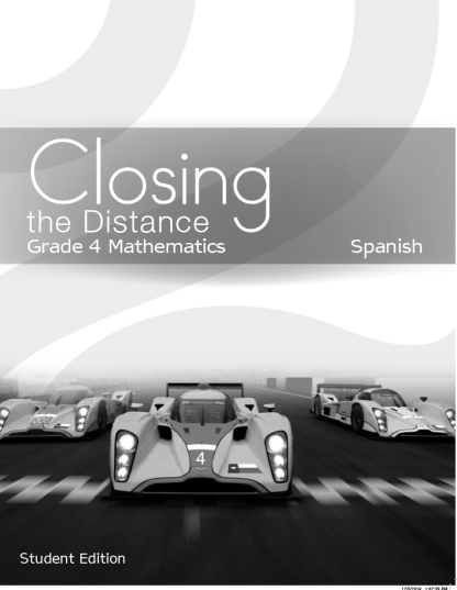 Closing the Distance, Grade 4 Mathematics Student Edition (Spanish)