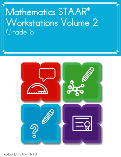 Mathematics STAAR® Workstations Volume 2, Grade 8 English