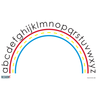 English Rainbow Alphabet Mat: Lowercase