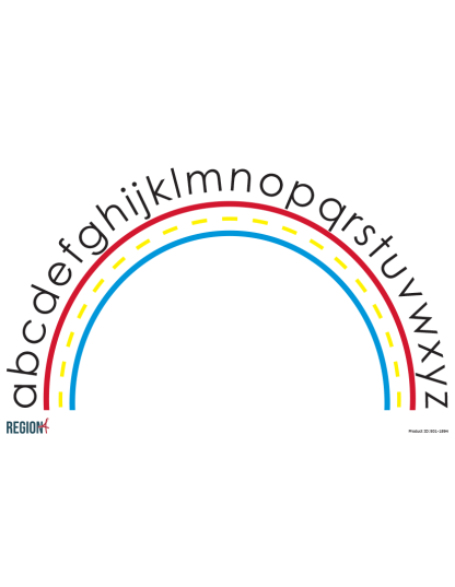 English Rainbow Alphabet Mat: Lowercase