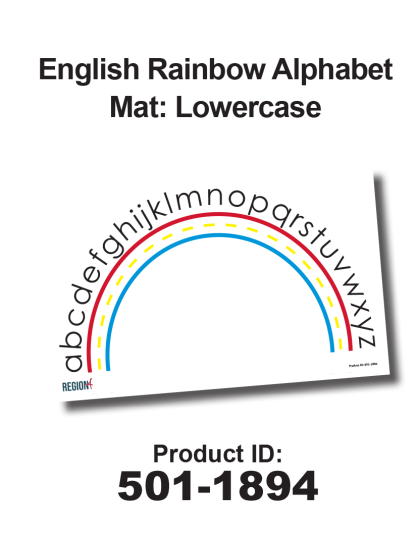 English Rainbow Alphabet Mat: Lowercase