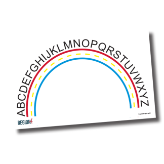 English Rainbow Alphabet Mat: Uppercase