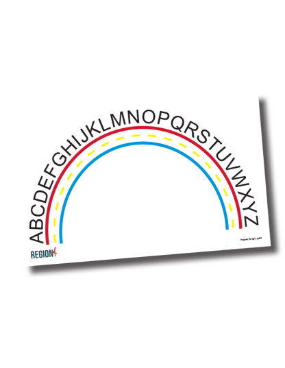 English Rainbow Alphabet Mat: Uppercase