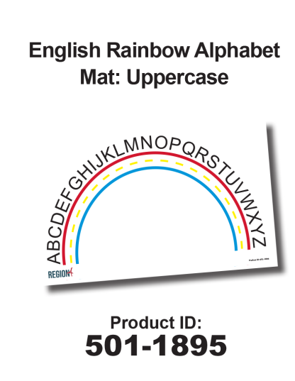 English Rainbow Alphabet Mat: Uppercase