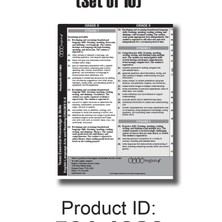 TEKS English Language Arts and Reading Grades 6—8 Chart (Set of 10)