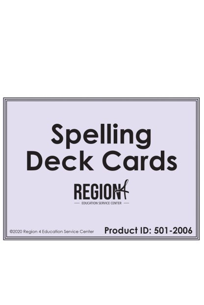 Reading by Design Spelling Deck
