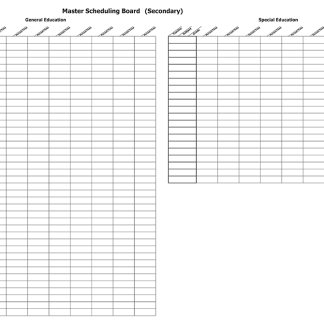 Master Scheduling Board (Secondary)