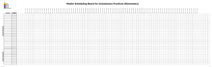 Master Scheduling Board for Inclusionary Practices (Elementary)