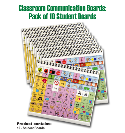 Classroom Communication Boards: Pack of 10 Student Boards