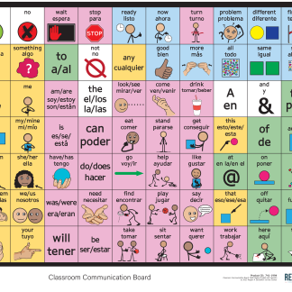 Classroom Communication Board-Wall Display English and Spanish